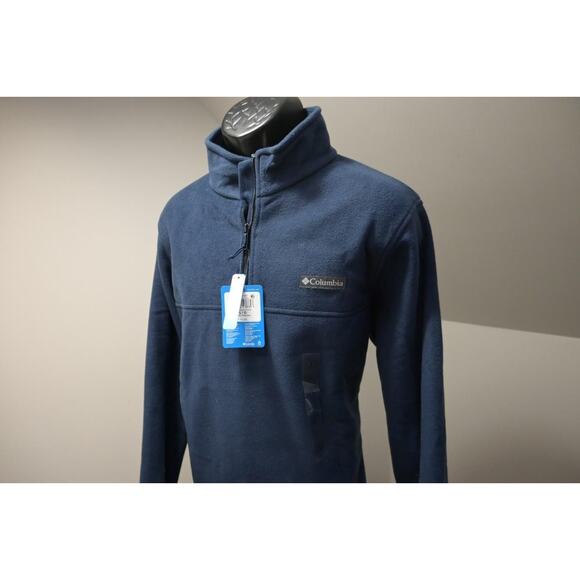 Columbia Other - Columbia Full Zip Fleece Jacket Hiking Camp Sweater Dark Blue Mens Sz Large NWT